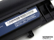 The battery has a good capacity of 66 Wh. The TX86 is first drained after eight hours of idle (BatteryEater Reader's Test). The battery has a good capacity of 66 Wh. The TX86 is first drained after eight hours of idle (BatteryEater Reader's Test).
