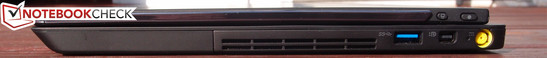 Right: USB 3.0, mini-DisplayPort, Charging port Right: USB 3.0, mini-DisplayPort, Charging port