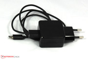 AC adapter and charging cable. AC adapter and charging cable.
