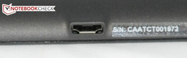 Charging port on the station. Charging port on the station.
