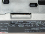 The SIM card slot is located in the battery compartment.