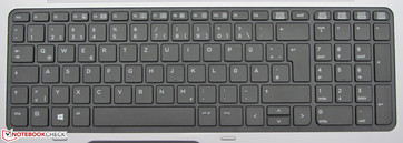 Hewlett Packard integrates a keyboard without background illumination.