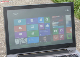 The IdeaPad S500 outdoors (image taken with thick cloud cover).