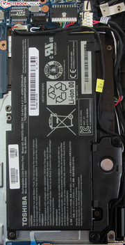 The battery is built into the laptop.