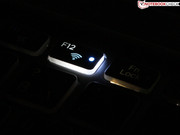 Activity of the wireless connector can be recognized via the colored Fn-key.