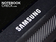Typical Samsung design elements are missing from this 15.6-inch machine. This could just as easily be the logo of a complete unknown. Typical Samsung design elements are missing from this 15.6-inch machine. This could just as easily be the logo of a complete unknown.