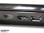 HDMI, USB/eSATA combo, USB