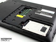 The 2.5 inch hard disk is found behind the maintenance cover, The 2.5 inch hard disk is found behind the maintenance cover,