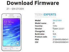 Samsung Z1 Tizen OS update with minor changes in India