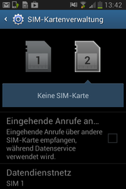 It is easy to switch between the two SIM cards under Android
