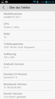 Android 4.1.2 is preinstalled. If and when there will be an update is