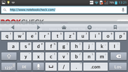 Not much free space in landscape mode if the keyboard is expanded.