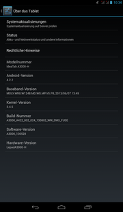Android 4.2.2 comes on the A3000 without much bloatware.