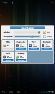 All important functions are available in the Dashboard app.