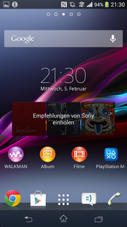 ...that of the Xperia Z1. Of course, bloatware is also pre-loaded.