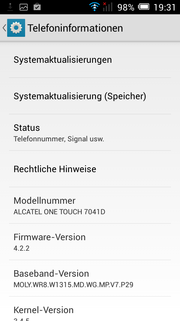 The Android 4.2.2 OS is used.