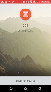 Unfortunately, the Zoe app is not yet finished.