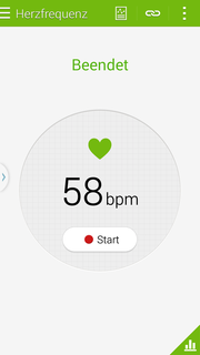 On the back: a heart rate sensor, which works quite well.