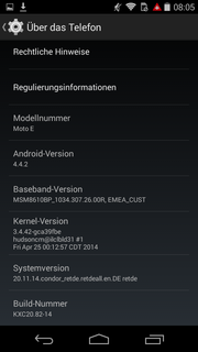 Android 4.4.2! That's the most recent version of Google's OS.