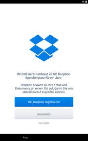 One year of 20 GB Dropbox storage is included.