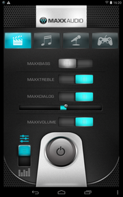 The MaxxAudio software primarily improves the quality of external speakers.