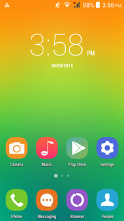 Plain Android home screen