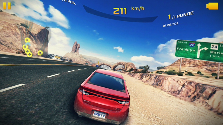 Virtually always smoothly rendered even in high details during the race: "Asphalt 8".