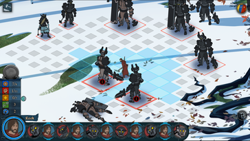 The control elements are pretty small in strategic titles like Banner Saga 2.
