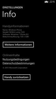 Nokia's Lumia 1320 is powered by the latest version of Windows Phone 8 (Update 3).