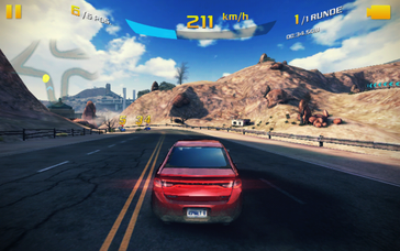 Smooth running only functions with reduced graphics details in demanding games like Asphalt 8.