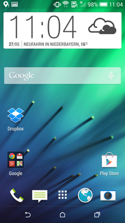 Cleaned up: The start screen of the HTC Desire is clearly structured.
