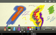 A nice gimmick that can be use to occupy the kids: The included paint app.