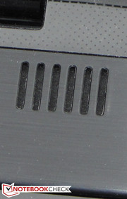 The speakers are located above the keyboard. The speakers are located above the keyboard.