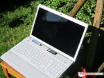 The Sony Vaio used outdoors