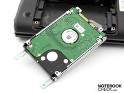 The second panel in the base plate hides the 500 GB hard drive. The second panel in the base plate hides the 500 GB hard drive.