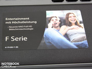 A sticker tells us that the full HD TFT display is best for watching movies. A sticker tells us that the full HD TFT display is best for watching movies.