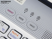 the web-button (calls up the browser) and the Vaio button (settings)
