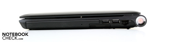 Right: DVD burner, two USB 2.0, Ethernet, ExpressCard34