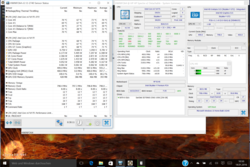 Stress test CPU ultimately settles at 900 MHz.