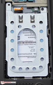 The hard drive is protected well, but easy to swap.