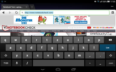 Android keyboard (landscape mode)