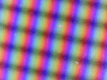 Subpixel array. The camera is focused to show the semi-glossy panel