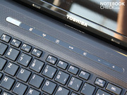 The media control's touch keys allow the volume to be adjusted fast or to disable WLAN. The media control's touch keys allow the volume to be adjusted fast or to disable WLAN.