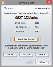 The scores of the 3DMark 06...