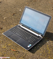 HP's Pavilion TouchSmart 15-n010sg outdoors.