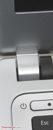 The hinges hold the lid securely in place.