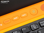 We find the Sony-typical hot keys on the case. We find the Sony-typical hot keys on the case.
