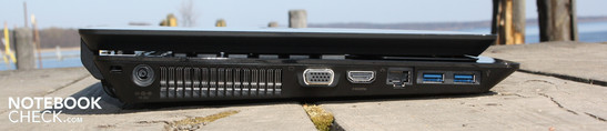 Left: Power, VGA, HDMI, Ethernet, 2 x USB 3.0 Left: Power, VGA, HDMI, Ethernet, 2 x USB 3.0
