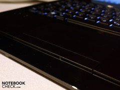 Touchpad in raised position Touchpad in raised position