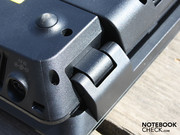 The hinges do cling tightly to the base unit, though. The hinges do cling tightly to the base unit, though.